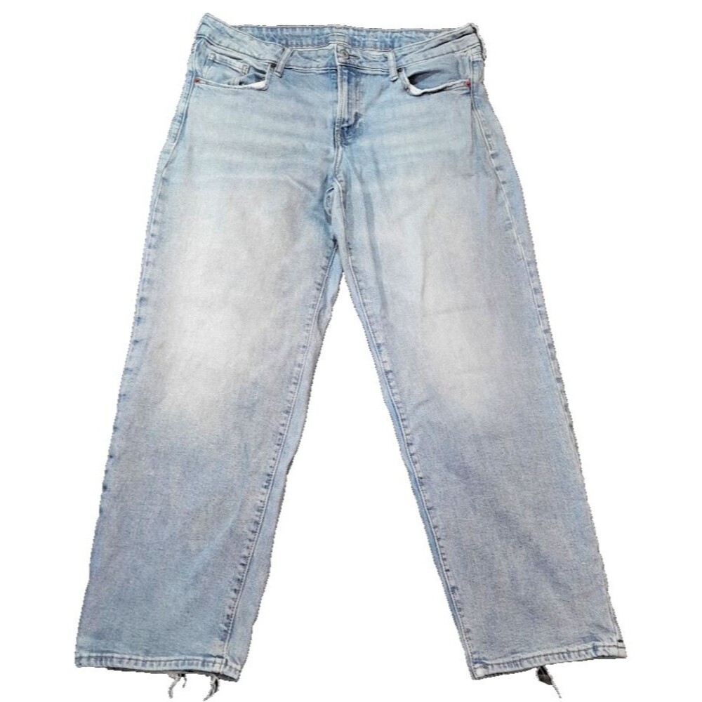 Old Navy O.G. Loose Jeans Womens 14 Blue Excellent Low Rise Straight Leg 36x29